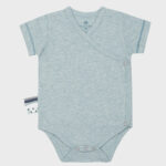 organicera organic baby short sleeve kimono body aqua