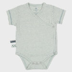 organicera organic baby short sleeve kimono body aqua striped