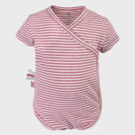 organicera organic baby short sleeve kimono body bordeaux striped