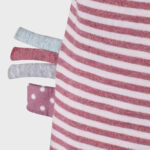 organicera organic baby short sleeve kimono body bordeaux striped