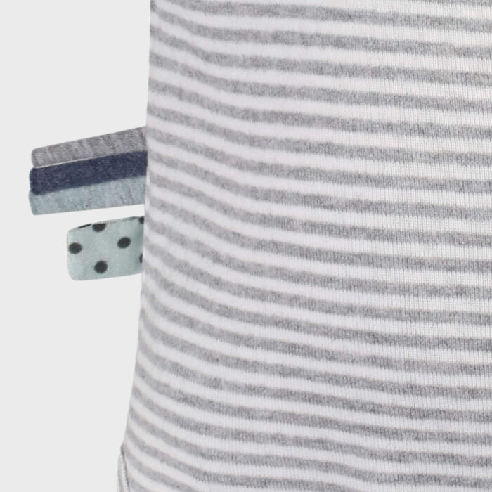 organicera organic baby short sleeve kimono body grey striped