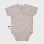 organicera organic baby short sleeve kimono body rose striped