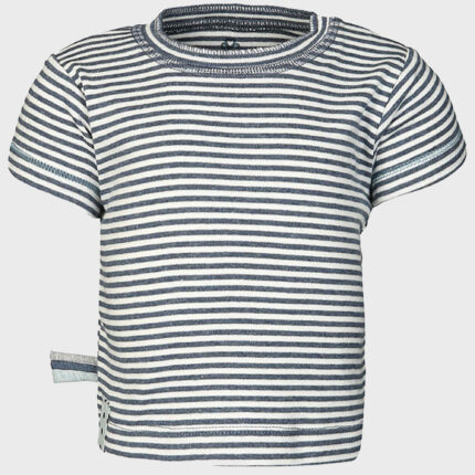 organicera organic baby short sleeve tshirt ındigo striped