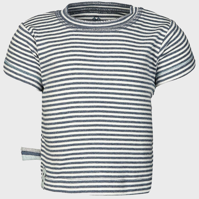 organicera organic baby short sleeve tshirt ındigo striped