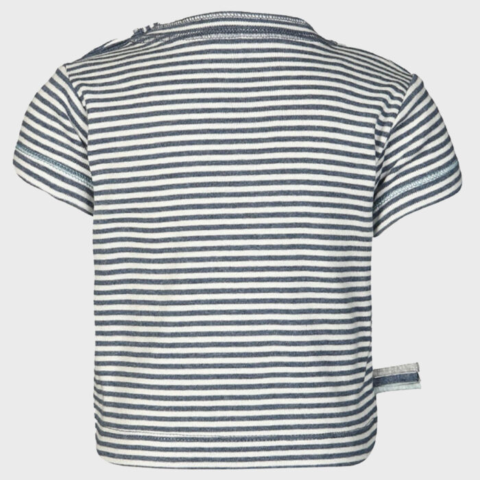 organicera organic baby short sleeve tshirt ındigo striped