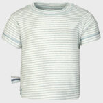 organicera organic baby short sleeve tshirt aqua striped