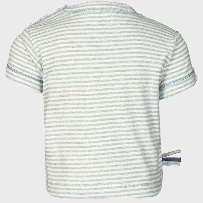 organicera organic baby short sleeve tshirt aqua striped