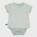 organicera organic baby short sleeve tshirt body aqua striped
