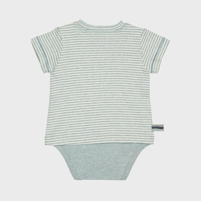 organicera organic baby short sleeve tshirt body aqua striped