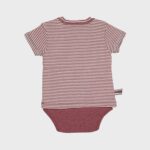organicera organic baby short sleeve tshirt body bordeaux striped