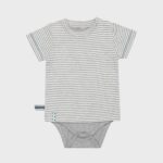 organicera organic baby short sleeve tshirt body grey striped
