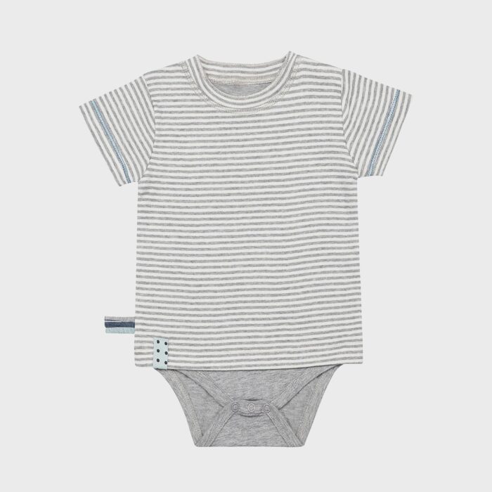 organicera organic baby short sleeve tshirt body grey striped
