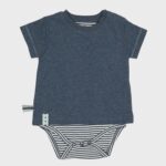 organicera organic baby short sleeve tshirt body ındigo