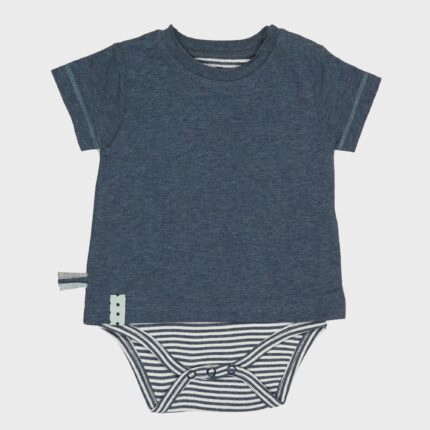 organicera organic baby short sleeve tshirt body ındigo
