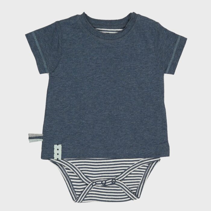 organicera organic baby short sleeve tshirt body ındigo