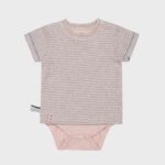 organicera organic baby short sleeve tshirt body rose striped