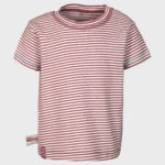 organicera organic baby short sleeve tshirt bordeaux striped