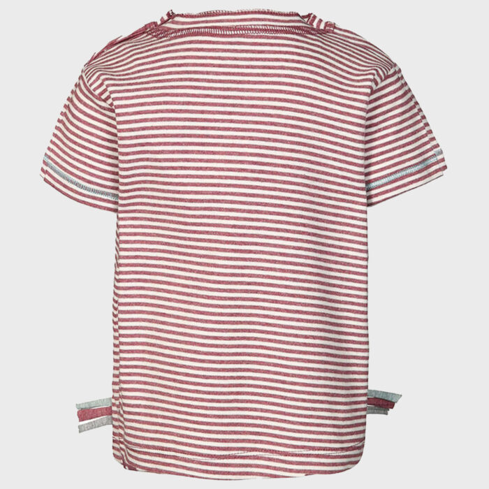 organicera organic baby short sleeve tshirt bordeaux striped
