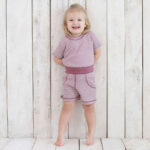 organicera organic baby short sleeve tshirt bordeaux striped