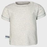 organicera organic baby short sleeve tshirt grey striped