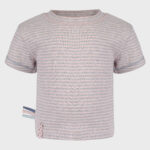 organicera organic baby short sleeve tshirt rose striped