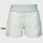 organicera organic baby shorts striped aqua