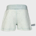 organicera organic baby shorts striped aqua
