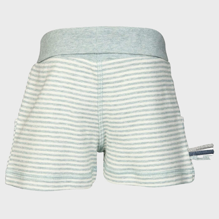 organicera organic baby shorts striped aqua