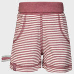 organicera organic baby shorts striped bordeaux