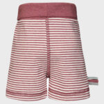 organicera organic baby shorts striped bordeaux