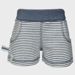 organicera organic baby shorts striped indigo