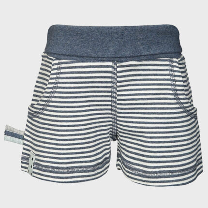 organicera organic baby shorts striped indigo