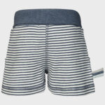 organicera organic baby shorts striped indigo