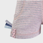 organicera organic baby shorts striped rose