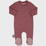 organicera organic baby sleepsuit bordeaux