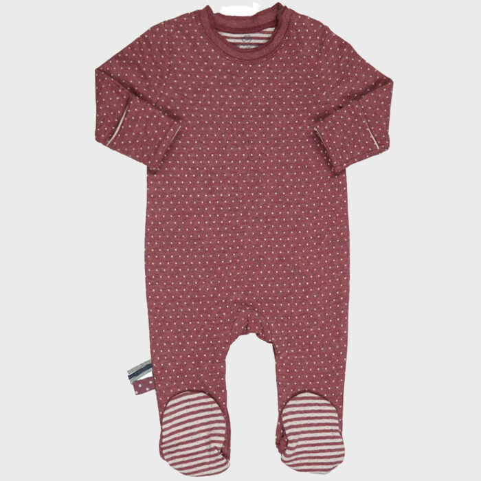 organicera organic baby sleepsuit bordeaux