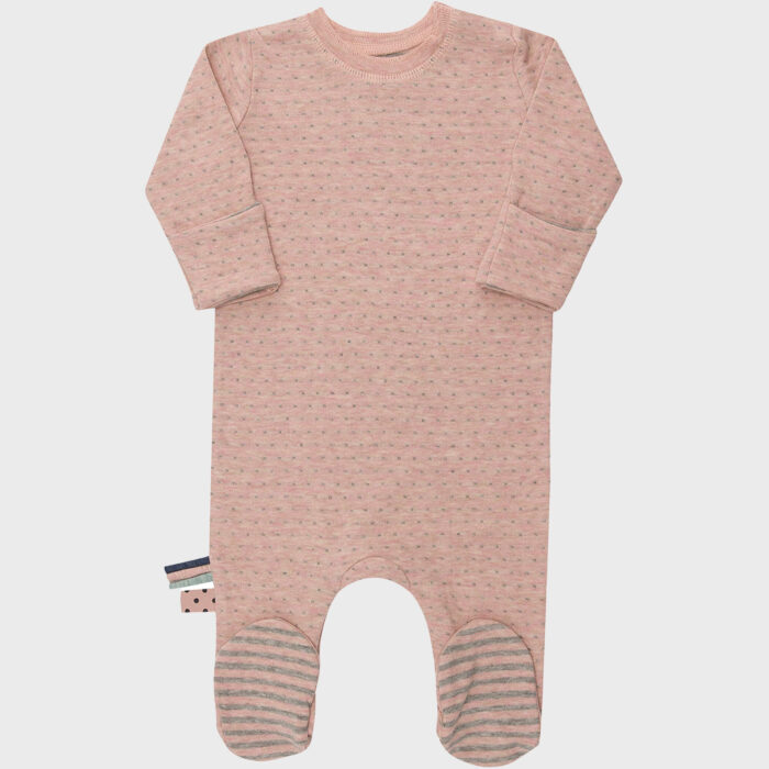 organicera organic baby sleepsuit rose