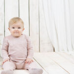 organicera organic baby sleepsuit rose