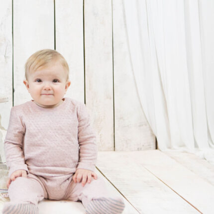 organicera organic baby sleepsuit rose