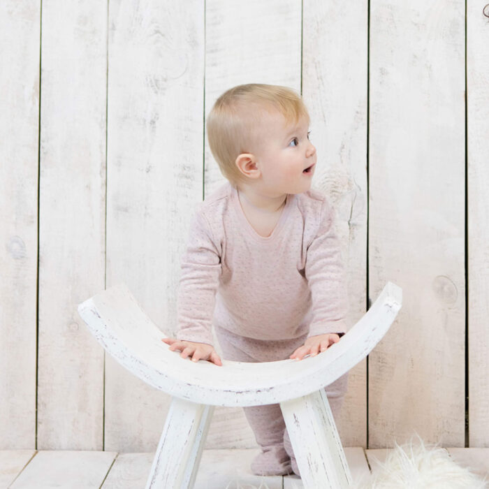 organicera organic baby sleepsuit rose