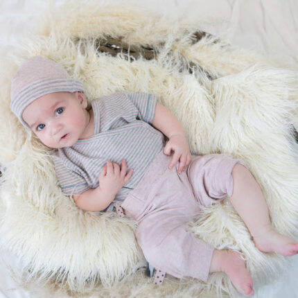 organicera organic baby sweatpants rose melange