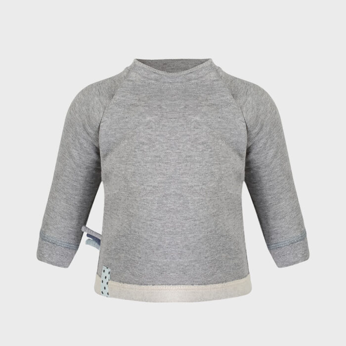organicera organic baby sweatshirt grey