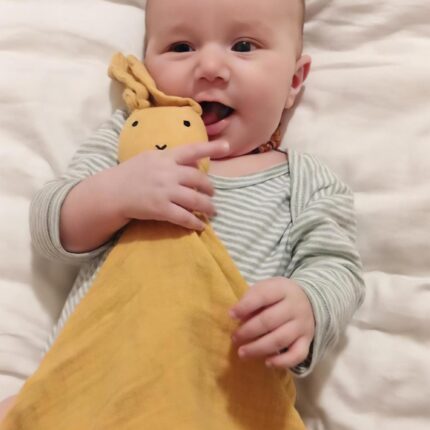 organicera organic cuddly toy mustard