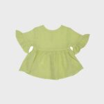 organicera organic hemp baby blouse apple green