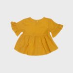 organicera organic hemp baby blouse mustard