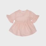 organicera organic hemp baby blouse rose