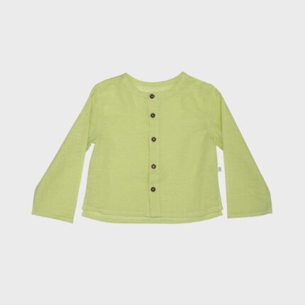 organicera organic hemp baby jacket apple green