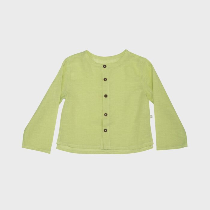 organicera organic hemp baby jacket apple green