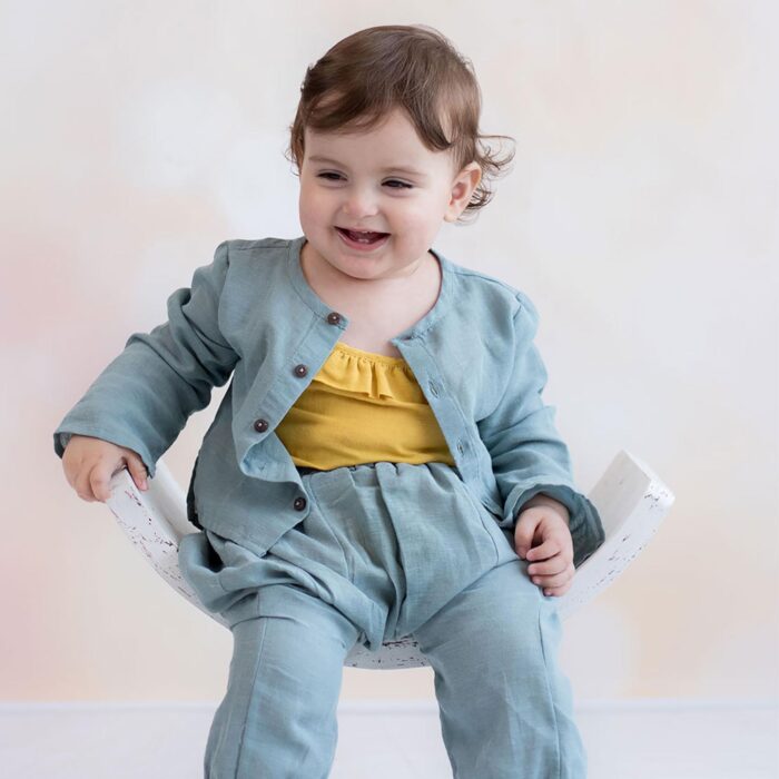 organicera organic hemp baby jacket era blue
