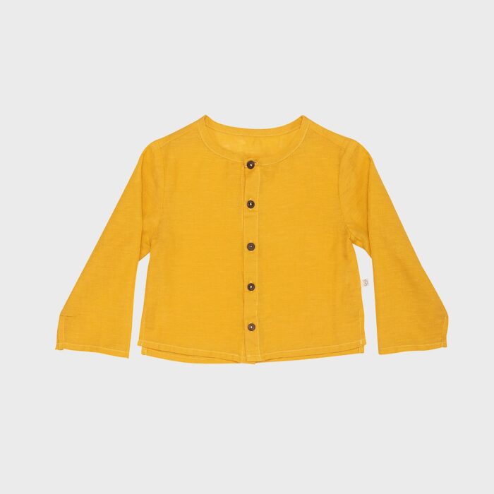 organicera organic hemp baby jacket mustard